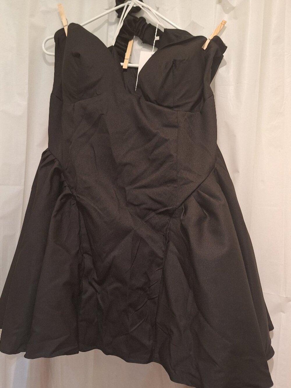 Black Short and Sassy Dress PLUS SIZE 28 NWT Removeable Sash/Shawl